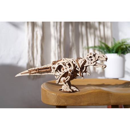 Tyrannosaure rex en bois à construire – maquette mécanique 3D marchante avec ressort en métal Brown 6 - vertbaudet enfant 