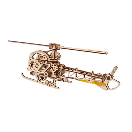 Mini hélicoptère en bois à construire – maquette mécanique 3D inspirée de Léonard de Vinci Brown 2 - vertbaudet enfant 