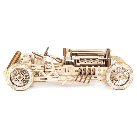 Voiture Grand Prix U-9 – Maquette mécanique en bois à construire avec moteur V8 Brown 2 - vertbaudet enfant 