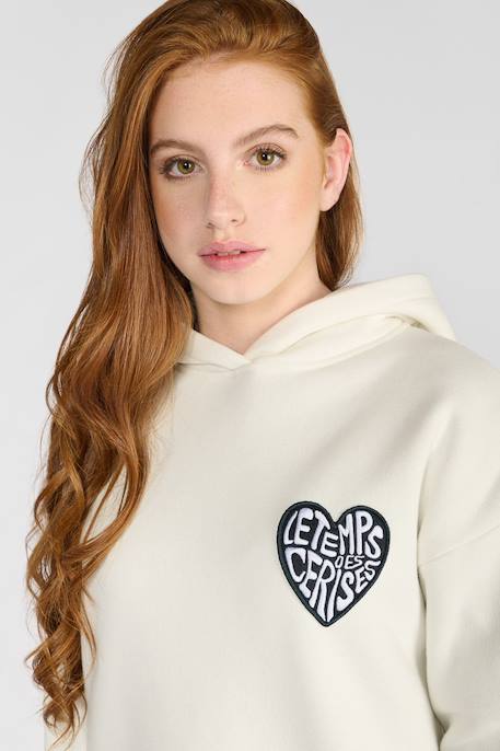 Sweat-shirt capuche samigi Cream 4 - vertbaudet enfant 