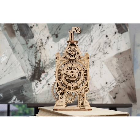 Ancien beffroi – Maquette mécanique en bois à construire, puzzle 3D décoratif avec horloge et engrenages Brown 6 - vertbaudet enfant 