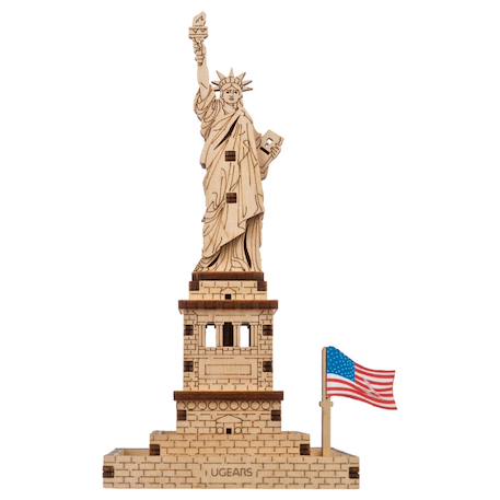 Statue de la Liberté – Maquette en bois à construire, puzzle 3D emblématique de New York Brown 2 - vertbaudet enfant 