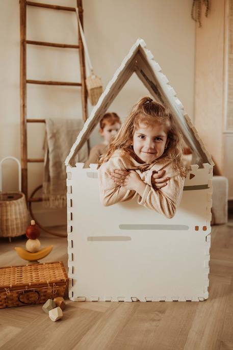 Tapis puzzle enfant, boîte de rangement & mini maison - ferme Multicouleur, couleur naturel 3 - vertbaudet enfant 