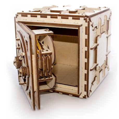 Coffre-fort mécanique en bois à construire – puzzle 3D éducatif et ludique pour enfants Brown 4 - vertbaudet enfant 