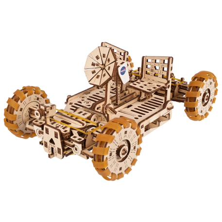 Rover lunaire de la NASA en bois à construire – maquette mécanique 3D inspirée du buggy spatial Apollo Brown 5 - vertbaudet enfant 