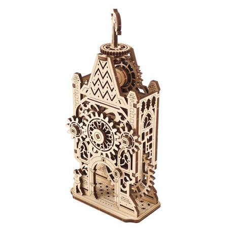 Ancien beffroi – Maquette mécanique en bois à construire, puzzle 3D décoratif avec horloge et engrenages Brown 4 - vertbaudet enfant 