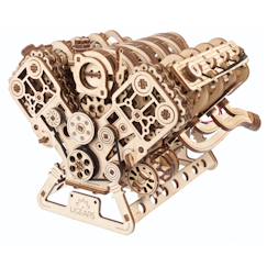 Moteur V8 – Maquette mécanique en bois à construire, puzzle 3D fonctionnel avec moteur électrique  - vertbaudet enfant