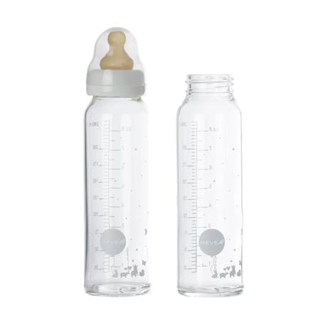 Lot de 2 biberons en verre 240ml Blanc 1 - vertbaudet enfant 