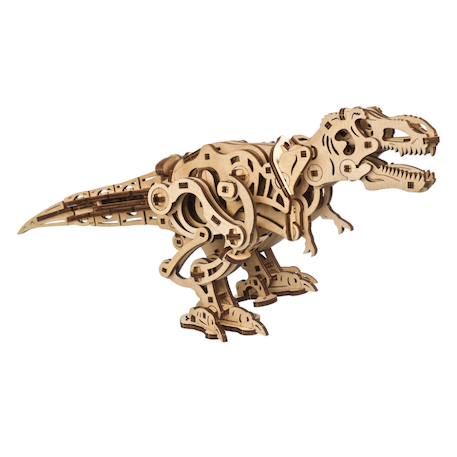 Tyrannosaure rex en bois à construire – maquette mécanique 3D marchante avec ressort en métal Brown 2 - vertbaudet enfant 
