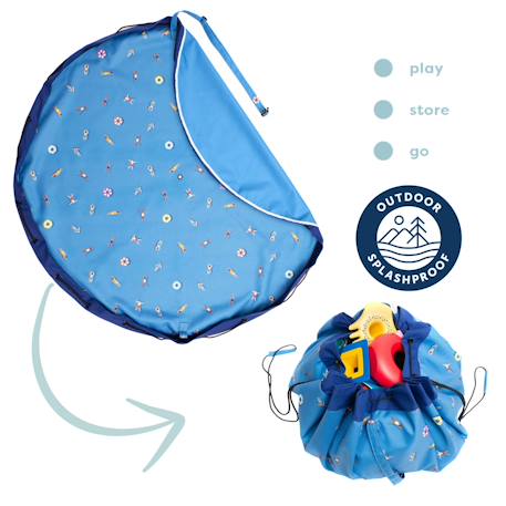 Tapis de jeu & sac à jouets outdoor - swim fun Bleu & multicolour 1 - vertbaudet enfant 