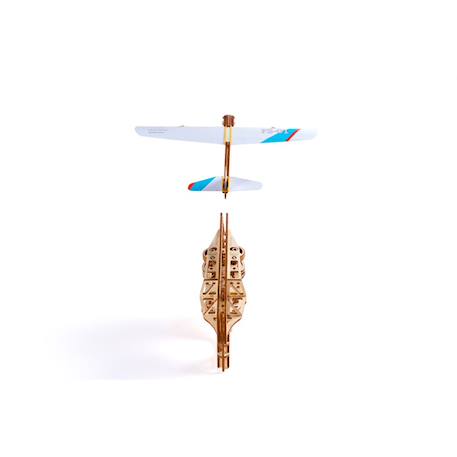 Lanceur d’avion en bois à construire – maquette mécanique 3D avec moteur à élastique et avions inclus Brown 2 - vertbaudet enfant 