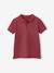 Polo garçon manches courtes broderie poitrine blanc+bleu+jaune pâle+kaki clair+MARINE+terracotta 19 - vertbaudet enfant 