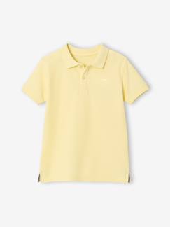 -Polo garçon manches courtes broderie poitrine 