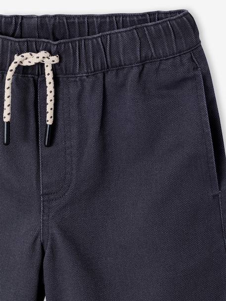 Bermuda garçon en twill anthracite+camel 2 - vertbaudet enfant 