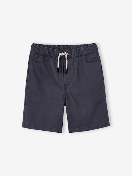 Bermuda garçon en twill anthracite+camel 1 - vertbaudet enfant 