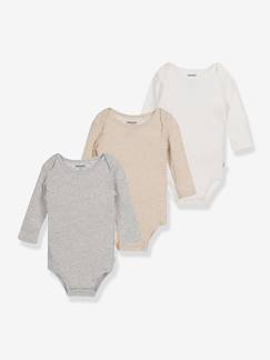 Bébé-Body-Lot de 3 bodies bébé coton bio manches longues