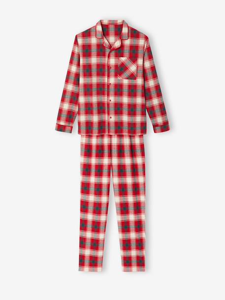 Pyjama homme flanelle noël capsule famille carreaux rouge 2 - vertbaudet enfant 