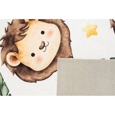 Tapis enfant lions en polyester Beige 3 - vertbaudet enfant 