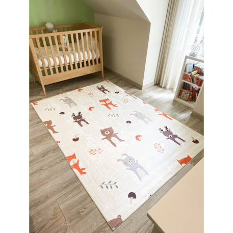 Tapis enfant motifs animaux en polyester Beige 2 - vertbaudet enfant 