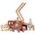 Camion de pompiers en bois Rouge, bleu, jaune 4 - vertbaudet enfant 