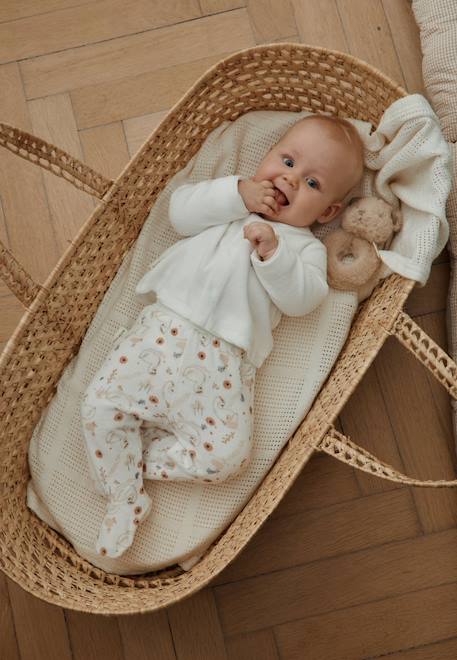 Bébé-Ensemble-Ensemble gilet et pantalon bébé en velours perle