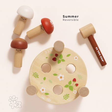 Jeu de marteau messieurs champignons Beige 3 - vertbaudet enfant 