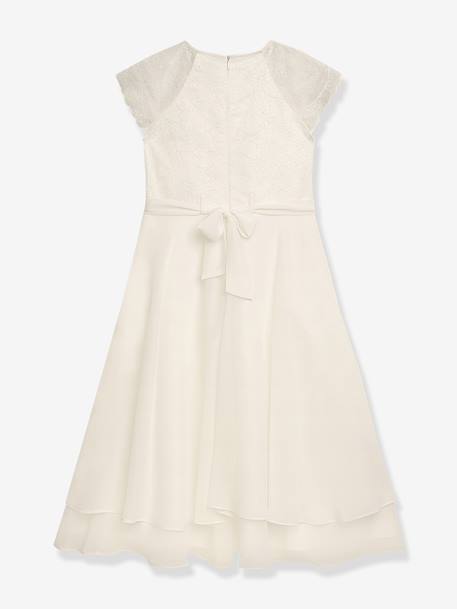 Robe de cérémonie DXYNTHIA avec haut en dentelle, fille DANAMADE, ivoire blanc 4 - vertbaudet enfant 