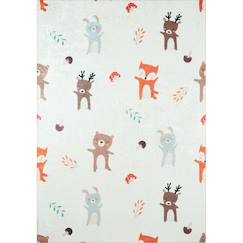 Linge de maison et décoration-Décoration-Tapis enfant motifs animaux en polyester