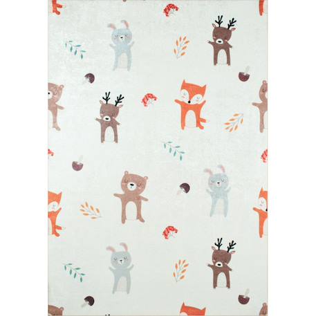 Tapis enfant motifs animaux en polyester Beige 1 - vertbaudet enfant 
