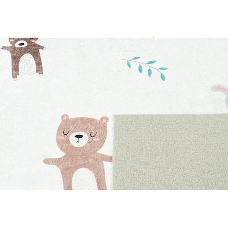 Tapis enfant motifs animaux en polyester Beige 3 - vertbaudet enfant 