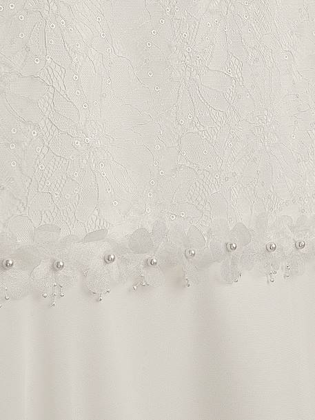 Robe de cérémonie DXYNTHIA avec haut en dentelle, fille DANAMADE, ivoire blanc 4 - vertbaudet enfant 