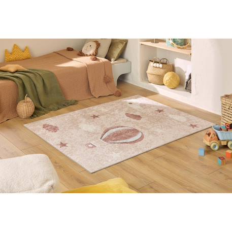 Tapis enfant montgolfière Beige+Bleu 2 - vertbaudet enfant 