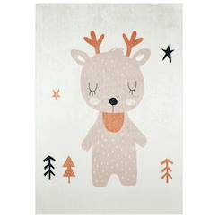 Linge de maison et décoration-Décoration-Tapis enfant motif renne en polyester