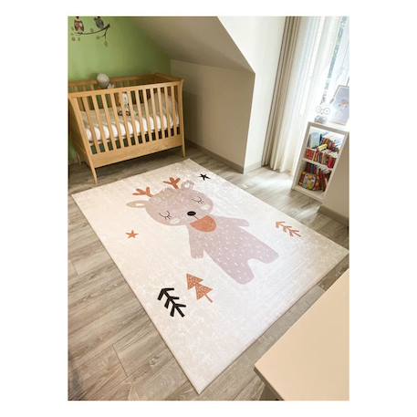 Tapis enfant motif renne en polyester Marron 2 - vertbaudet enfant 