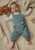 Ensemble salopette bébé en coton matelassé et t-shirt rêverie Bleu 1 - vertbaudet enfant 
