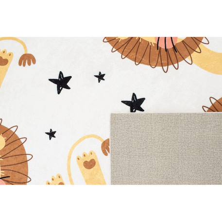 Tapis enfant lions en polyester Beige 3 - vertbaudet enfant 