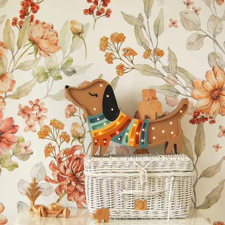 Papier peint enfants autumn meadow white 100 x 280 cm Red 5 - vertbaudet enfant 