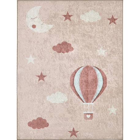 Tapis enfant montgolfière Beige+Bleu 1 - vertbaudet enfant 