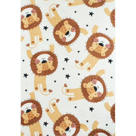Tapis enfant lions en polyester Beige 1 - vertbaudet enfant 