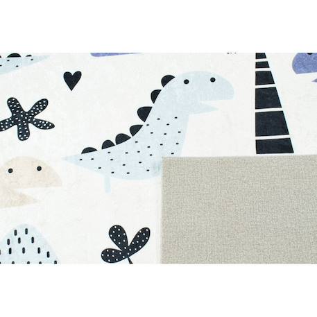 Tapis enfant dinosaures happy en polyester Bleu 2 - vertbaudet enfant 