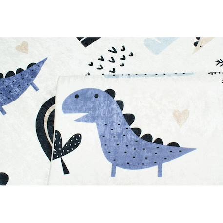 Tapis enfant dinosaures happy en polyester Bleu 3 - vertbaudet enfant 