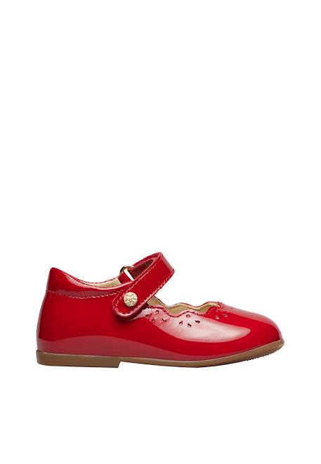Ballerines en cuir verni olya Noir-+Rouge- 6 - vertbaudet enfant 