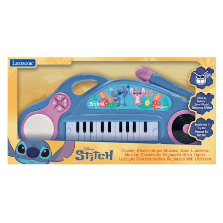 Piano électronique pour enfants stitch avec effets lumineux Bleu 3 - vertbaudet enfant 