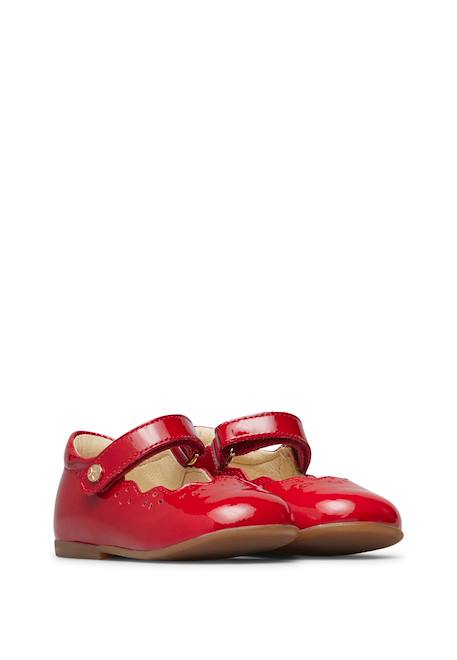 Ballerines en cuir verni olya Noir-+Rouge- 7 - vertbaudet enfant 