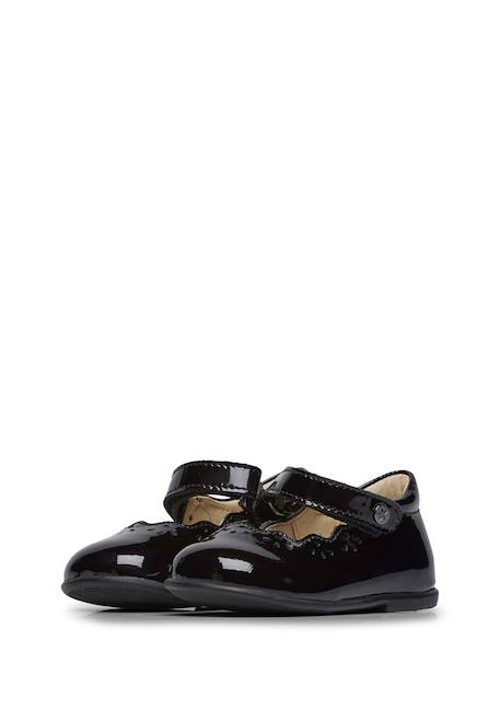 Ballerines en cuir verni olya Noir-+Rouge- 5 - vertbaudet enfant 