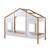 Lit cabane 2 fenêtres effet bois  hisaé Blanc bois 2 - vertbaudet enfant 