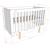 Lit bébé sommier réglable pin massif et imitation bois  darius Blanc bois 3 - vertbaudet enfant 