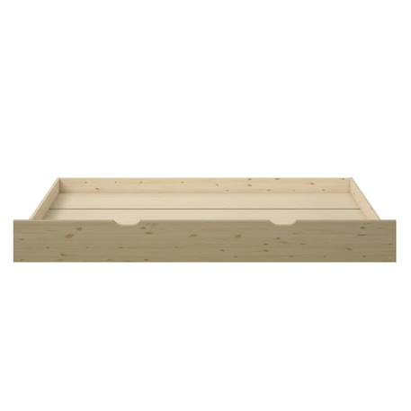 Lit à rangements et tiroir gigogne pin massif   ambre Blanc bois 6 - vertbaudet enfant 