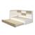 Lit à rangements et tiroir gigogne pin massif   ambre Blanc bois 4 - vertbaudet enfant 