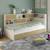 Lit à rangements et tiroir gigogne pin massif   ambre Blanc bois 1 - vertbaudet enfant 